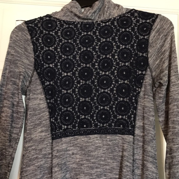 ANTHROPOLOGIE Saturday Sunday Navy Blue Cowl Neck Dress Size Small - Picture 6 of 7